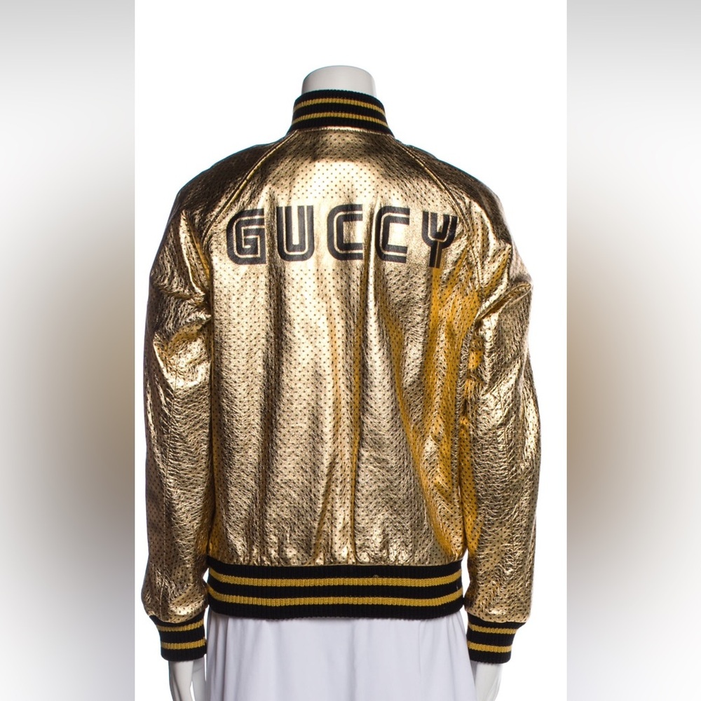 GUCCI GOLD SEGA BOMBER JACKET